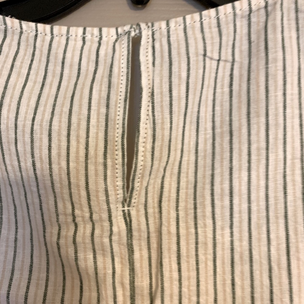 Max Studio Dresses | Max Studio, Medium, Linen Dress, Pockets |cream/black/tan - Picture 3 of 10
